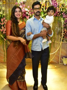 Varun Tej and Lavanya Tripathi's Wedding Reception attended by Chiranjeevi, Venkatesh, Naga Chaitanya, and other friends and family