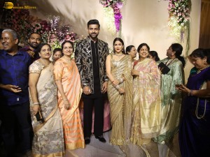Varun Tej and Lavanya Tripathi's Wedding Reception attended by Chiranjeevi, Venkatesh, Naga Chaitanya, and other friends and family