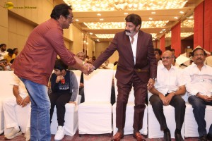 Veera Simha Reddy 100 Days Blockbuster Celebrations attended by Nandamuri Balakrishna, Varalaxmi Sarathkumar, Gopichand Malineni, Bobby Kolli, and Harish Shankar