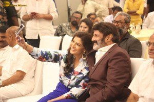 Veera Simha Reddy 100 Days Blockbuster Celebrations attended by Nandamuri Balakrishna, Varalaxmi Sarathkumar, Gopichand Malineni, Bobby Kolli, and Harish Shankar