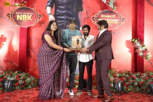 Veera Simha Reddy 100 Days Blockbuster Celebrations attended by Nandamuri Balakrishna, Varalaxmi Sarathkumar, Gopichand Malineni, Bobby Kolli, and Harish Shankar