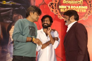 Veera Simha Reddy 100 Days Blockbuster Celebrations attended by Nandamuri Balakrishna, Varalaxmi Sarathkumar, Gopichand Malineni, Bobby Kolli, and Harish Shankar
