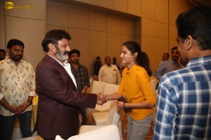 Veera Simha Reddy 100 Days Blockbuster Celebrations attended by Nandamuri Balakrishna, Varalaxmi Sarathkumar, Gopichand Malineni, Bobby Kolli, and Harish Shankar