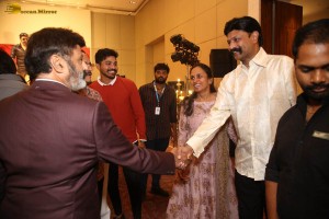 Veera Simha Reddy 100 Days Blockbuster Celebrations attended by Nandamuri Balakrishna, Varalaxmi Sarathkumar, Gopichand Malineni, Bobby Kolli, and Harish Shankar