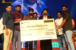 Veera Simha Reddy Vijayotsavam attended by Nandamuri Balakrishna, Honey Rose, Varalaxmi Sarathkumar, Vishwak Sen, and Siddhu Jonnalagadda
