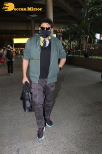 Telugu Cinema Hero Venkatesh arrives at Mumbai Airport to shoot for web series Rana Naidu