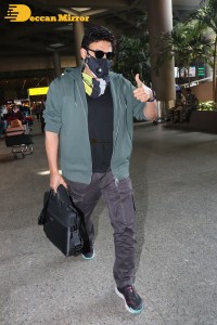 Telugu Cinema Hero Venkatesh arrives at Mumbai Airport to shoot for web series Rana Naidu