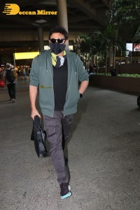 Telugu Cinema Hero Venkatesh arrives at Mumbai Airport to shoot for web series Rana Naidu