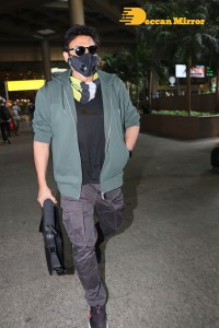 Telugu Cinema Hero Venkatesh arrives at Mumbai Airport to shoot for web series Rana Naidu