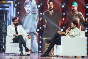 Venkatesh celebrates his 75 films with a memorable event attended by Chiranjeevi, Brahmanandam, Rana, Suresh Babu, Ruhani Sharma, and others