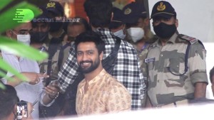 Vicky Kaushal and Katrina Kaif leaving Mumbai for their wedding in Rajasthan