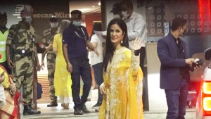 Vicky Kaushal and Katrina Kaif leaving Mumbai for their wedding in Rajasthan