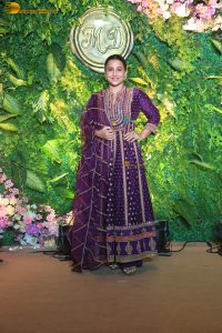 actress vidya balan dazzles in a purple salwar dress