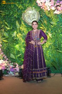 actress vidya balan dazzles in a purple salwar dress