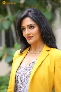 indian actress vimala raman hot photoshoot in a yellow dress