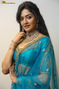 Indian actress vimala raman gorgeous looks in a blue lehenga choli
