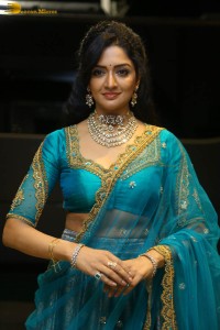 Indian actress vimala raman gorgeous looks in a blue lehenga choli