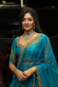 Indian actress vimala raman gorgeous looks in a blue lehenga choli