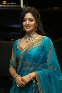 Indian actress vimala raman gorgeous looks in a blue lehenga choli