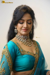 Indian actress vimala raman gorgeous looks in a blue lehenga choli