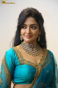 Indian actress vimala raman gorgeous looks in a blue lehenga choli