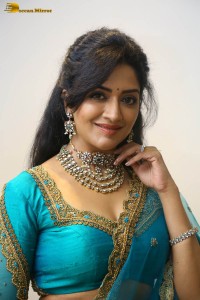 Indian actress vimala raman gorgeous looks in a blue lehenga choli
