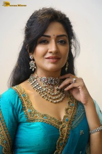 Indian actress vimala raman gorgeous looks in a blue lehenga choli