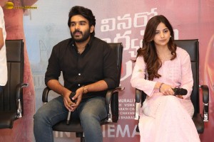 Vinaro Bhagyamu Vishnu Katha Success Meet attended by Kiran Abbavaram and Kashmira Pardeshi