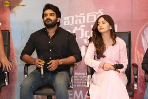 Vinaro Bhagyamu Vishnu Katha Success Meet attended by Kiran Abbavaram and Kashmira Pardeshi