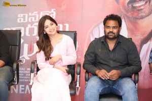 Vinaro Bhagyamu Vishnu Katha Success Meet attended by Kiran Abbavaram and Kashmira Pardeshi