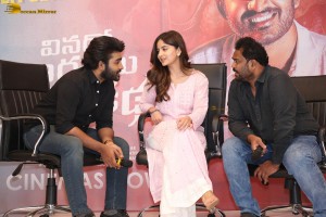 Vinaro Bhagyamu Vishnu Katha Success Meet attended by Kiran Abbavaram and Kashmira Pardeshi