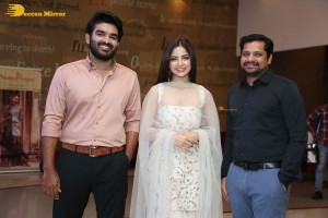 Teaser Launch of the Telugu film Vinaro Bhagyamu Vishnu Katha attended by Kiran Abbavaram and Kashmira Pardeshi