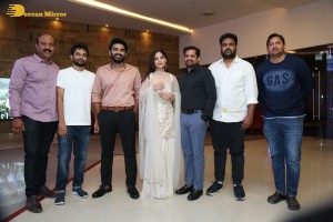 Teaser Launch of the Telugu film Vinaro Bhagyamu Vishnu Katha attended by Kiran Abbavaram and Kashmira Pardeshi