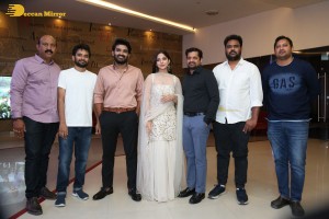 Teaser Launch of the Telugu film Vinaro Bhagyamu Vishnu Katha attended by Kiran Abbavaram and Kashmira Pardeshi