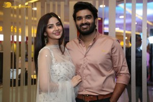 Teaser Launch of the Telugu film Vinaro Bhagyamu Vishnu Katha attended by Kiran Abbavaram and Kashmira Pardeshi