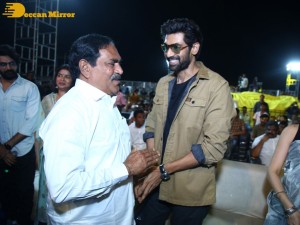Sai Pallavi and Rana Daggubati attend the function of Telugu movie Virata Parvam titled Aathmeeya Veduka