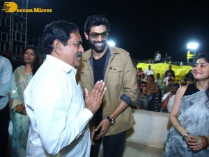 Sai Pallavi and Rana Daggubati attend the function of Telugu movie Virata Parvam titled Aathmeeya Veduka