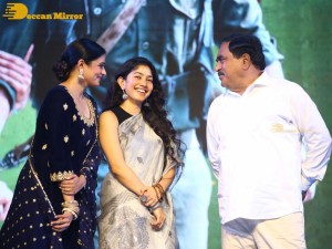 Sai Pallavi and Rana Daggubati attend the function of Telugu movie Virata Parvam titled Aathmeeya Veduka