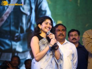 Sai Pallavi and Rana Daggubati attend the function of Telugu movie Virata Parvam titled Aathmeeya Veduka