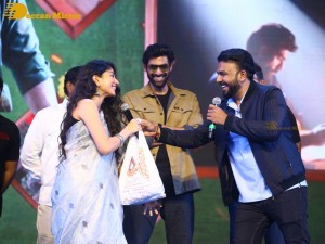 Sai Pallavi and Rana Daggubati attend the function of Telugu movie Virata Parvam titled Aathmeeya Veduka