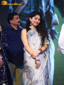 Sai Pallavi and Rana Daggubati attend the function of Telugu movie Virata Parvam titled Aathmeeya Veduka