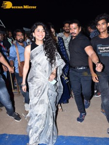 Sai Pallavi and Rana Daggubati attend the function of Telugu movie Virata Parvam titled Aathmeeya Veduka