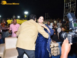 Sai Pallavi and Rana Daggubati attend the function of Telugu movie Virata Parvam titled Aathmeeya Veduka