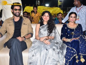 Sai Pallavi and Rana Daggubati attend the function of Telugu movie Virata Parvam titled Aathmeeya Veduka