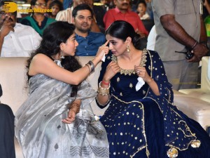 Sai Pallavi and Rana Daggubati attend the function of Telugu movie Virata Parvam titled Aathmeeya Veduka