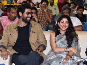 Sai Pallavi and Rana Daggubati attend the function of Telugu movie Virata Parvam titled Aathmeeya Veduka