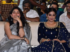 Sai Pallavi and Rana Daggubati attend the function of Telugu movie Virata Parvam titled Aathmeeya Veduka