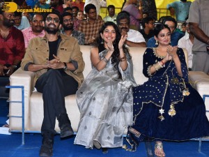 Sai Pallavi and Rana Daggubati attend the function of Telugu movie Virata Parvam titled Aathmeeya Veduka