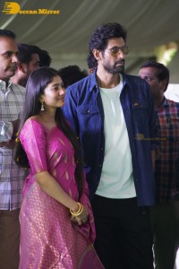 Sai Pallavi and Rana Daggubati in Guntur to promote their movie Virata Parvam