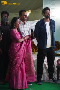 Sai Pallavi and Rana Daggubati in Guntur to promote their movie Virata Parvam